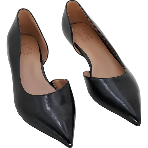 Naturalizer Gallent Pointed Toe Kitten Heel Pumps Black Women US 7W EU 37 - Picture 1 of 6